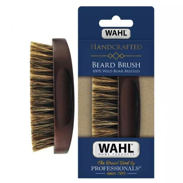 100% Boar Bristle Beard Brush – Large Palm / Military Style