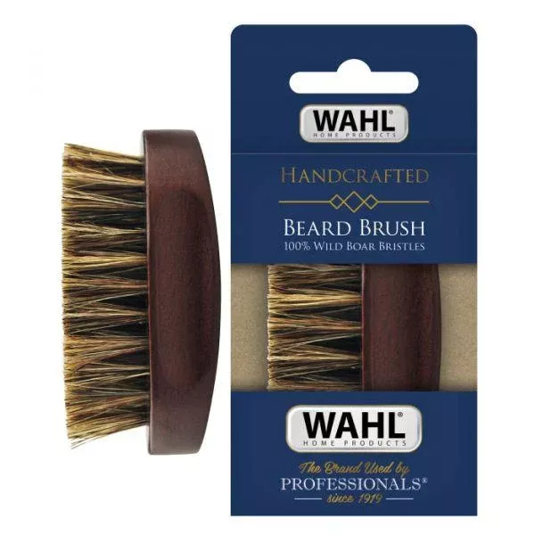 100% Boar Bristle Beard Brush – Small Palm / Military Style