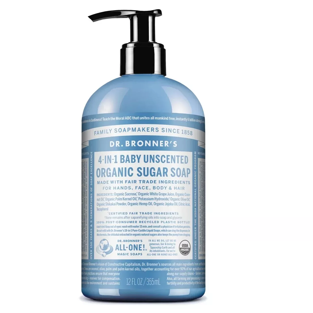 4-in-1 Sugar Pump Soap – Baby-Unscented