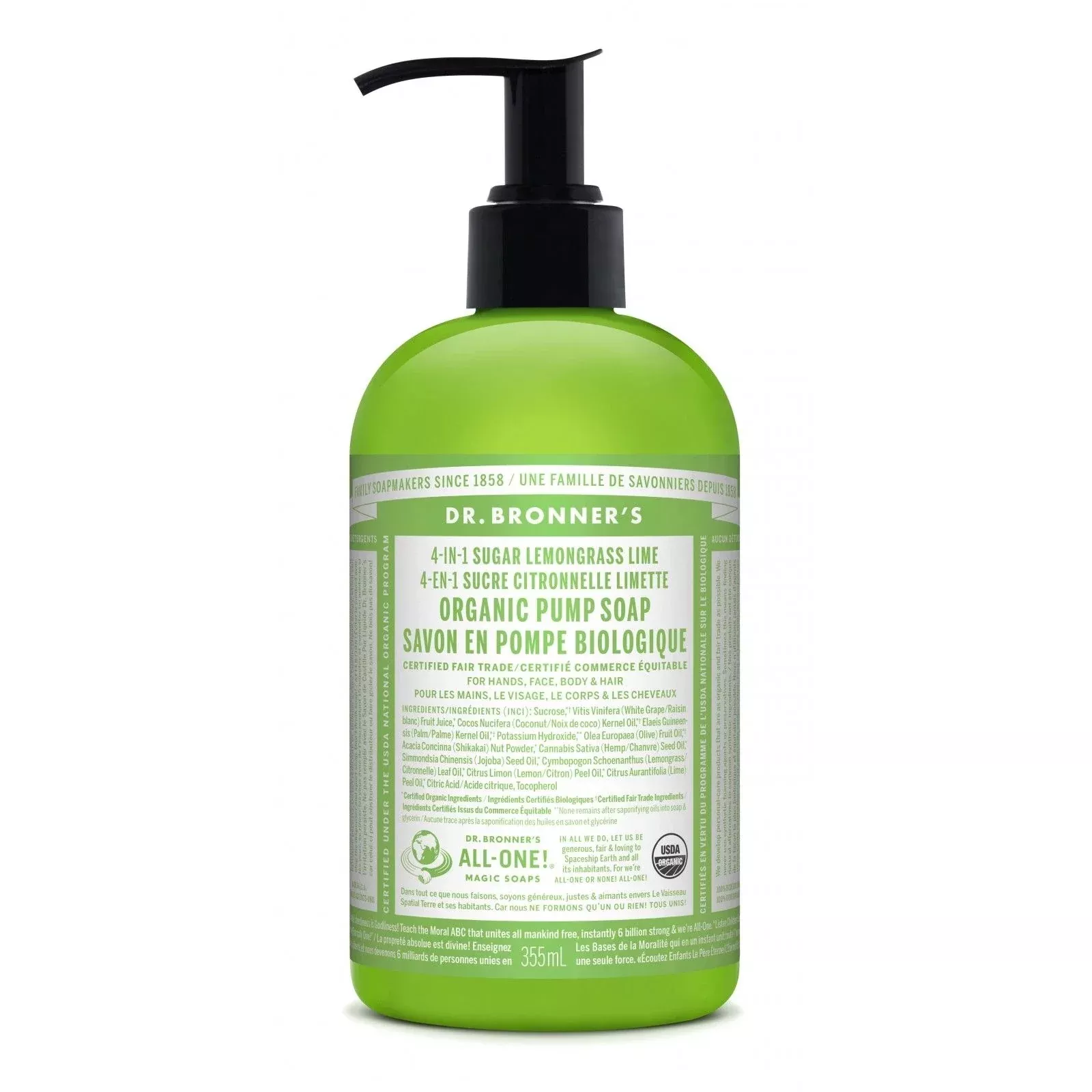 4-in-1 Sugar Pump Soap – Lemongrass Lime