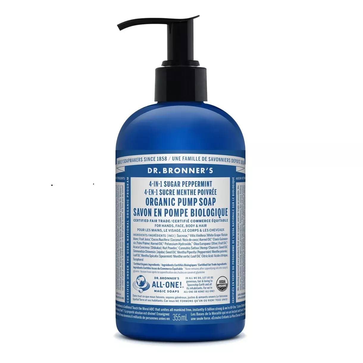 4-in-1 Sugar Pump Soap – Peppermint