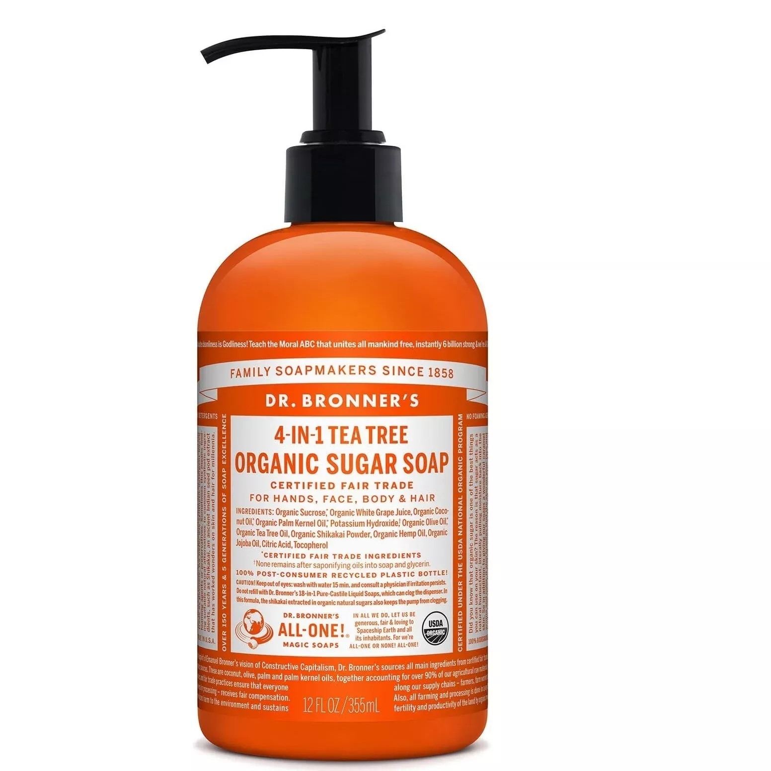 4-in-1 Sugar Pump Soap – Tea Tree