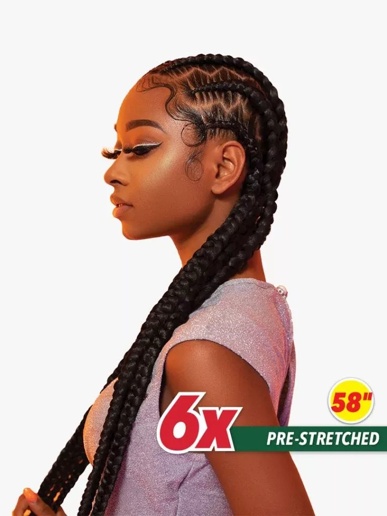 6X X-PRESSION PRE-STRETCHED BRAID 58″