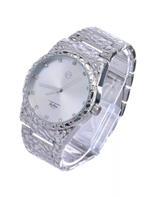 ADJUSTABLE METAL BAND WATCH-SILVER 8364