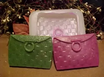 Adorable Purse Small Soap 1 Cavity Silicone Mold 90