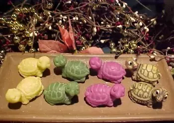 Adorable Turtle Embeds 2 Cavity Silicone Mold 1201