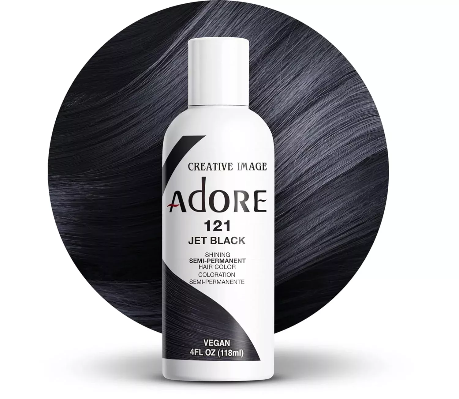 ADORE SEMI-PERMANENT HAIR COLOR #121 JET BLACK
