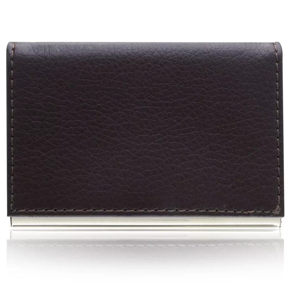 Aeropen Card Case ( Brown Leather / Metal )