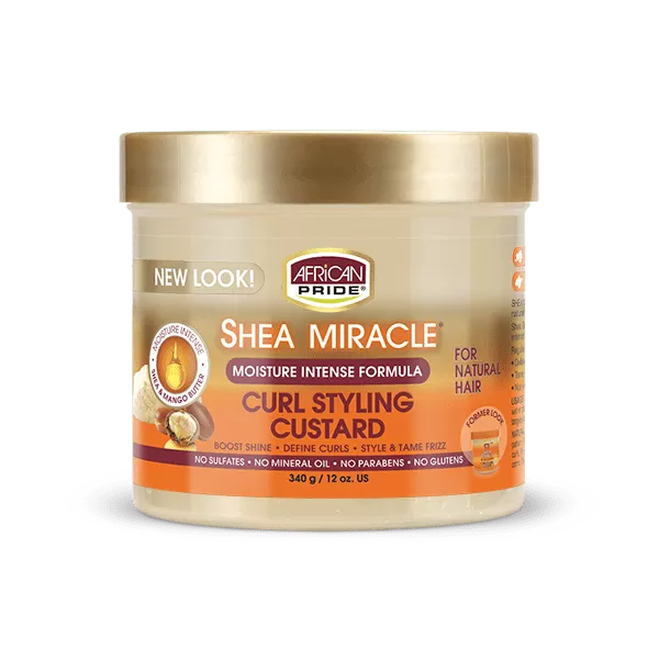 AFRIACAN PRIDE SHEA MIRACLE CURL STYLING CUSTARD 12oz