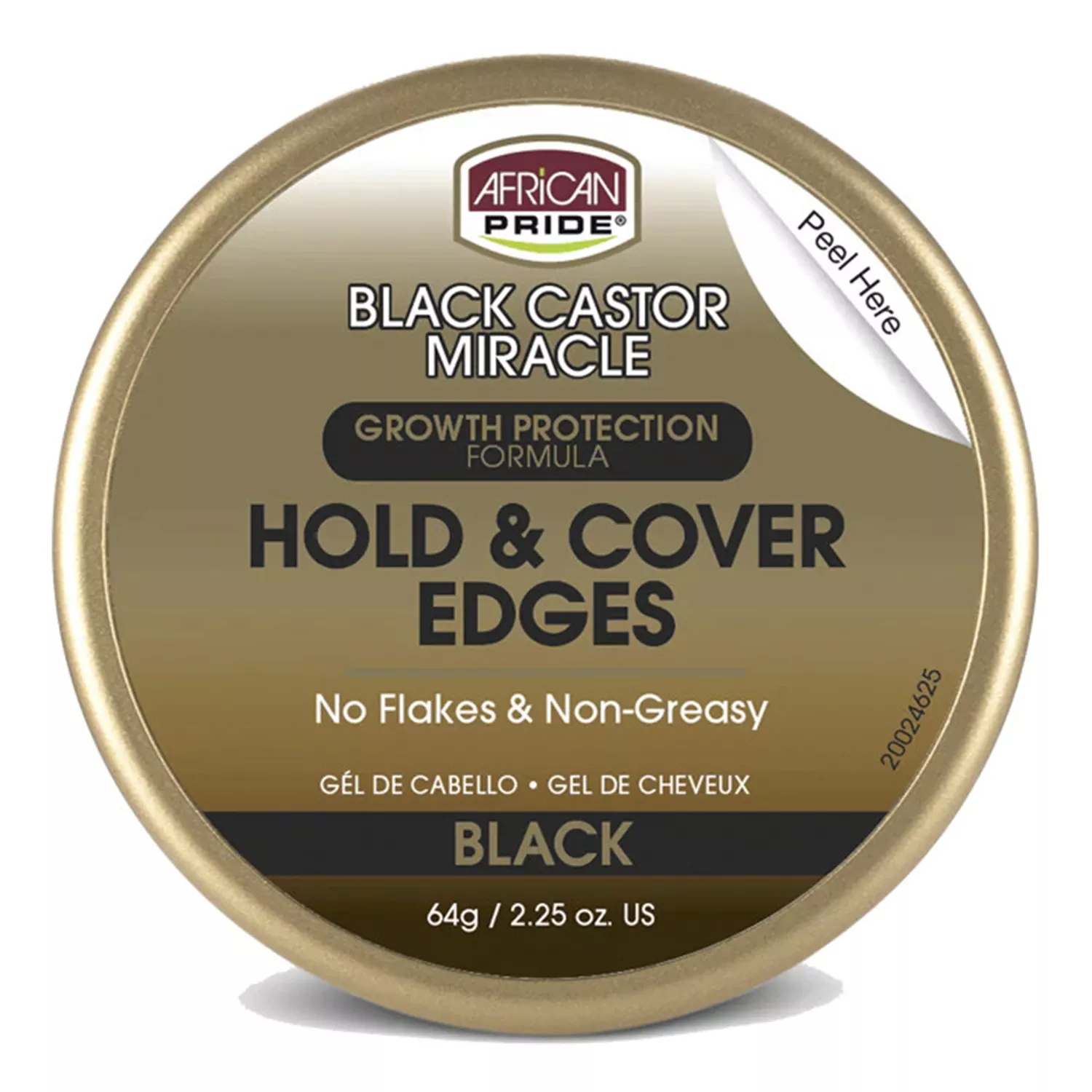 African Pride Black Castor Miracle Hold & Cover Edges 2.25oz/ 64g