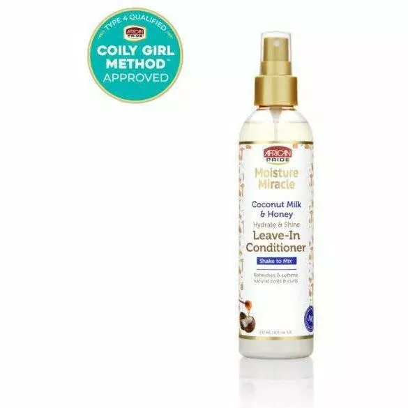 African Pride: Coconut Milk & Honey – Hydrate & Shine Leave-In Conditioner 8oz