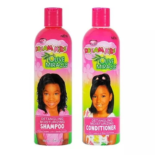 African Pride Dream Kids Olive Miracle Shampoo & Conditioner 12oz