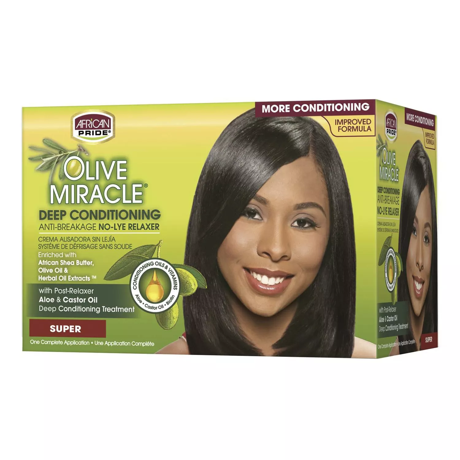 African Pride Olive Miracle Deep Conditioning Anti Breakage No-Lye Relaxer