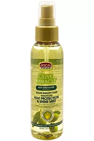 AFRICAN PRIDE OLIVE MIRACLE HEAT PROTECTION & SHINE MIST 4OZ