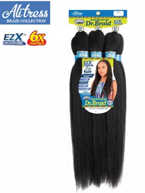 ALI TRESS BRAID COLLECTON ANTI-BACTERIAL Dr. BRAID 6X EZX 54 ” PRE-STRETCHED