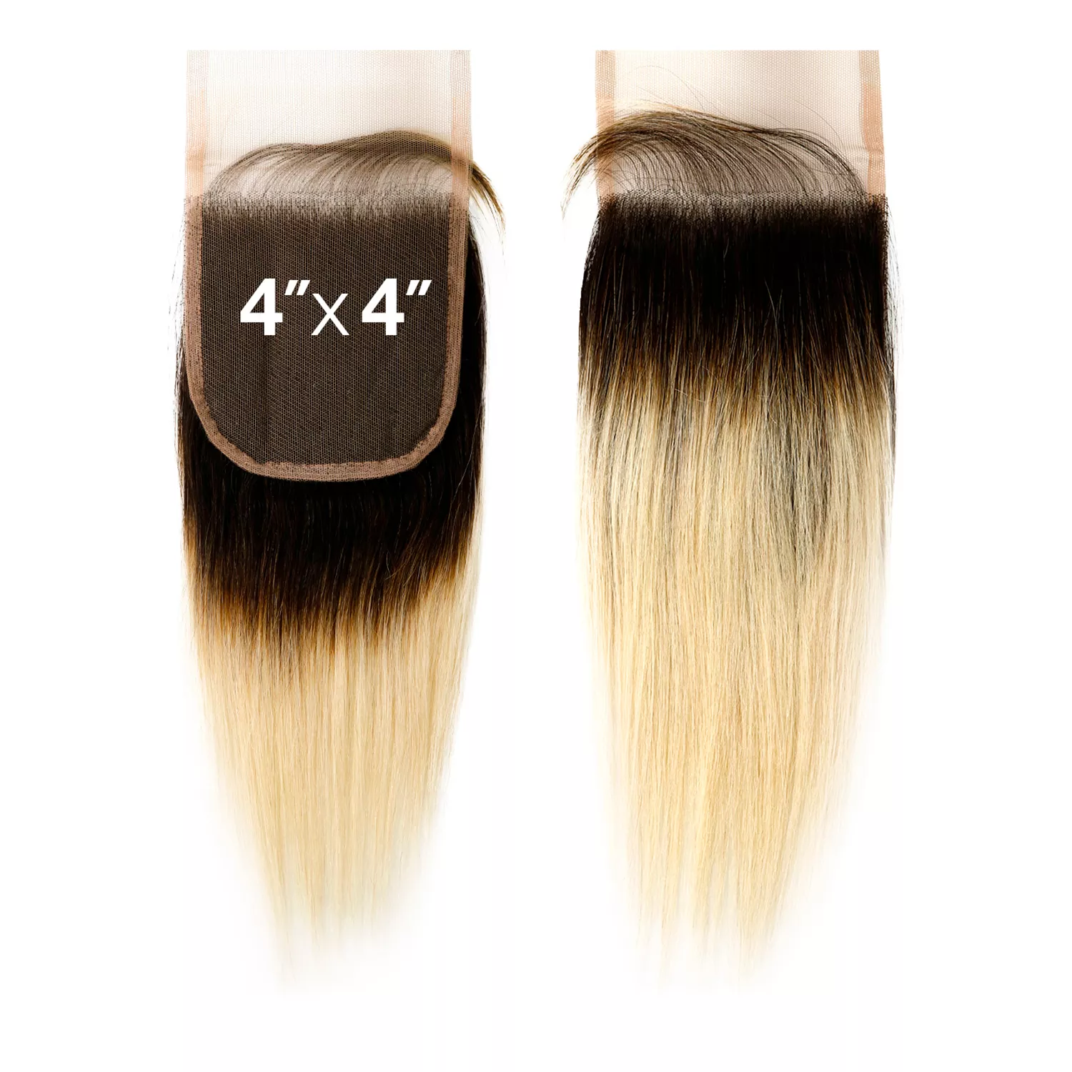 Ali Unprocessed 100% Virgin Human Hair Weave 4X4 Closure BBC44S Straight
