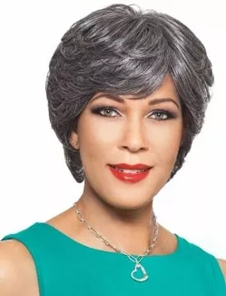 ALICIA FOXY SILVER HAND STITCHED WIG- AGATHA
