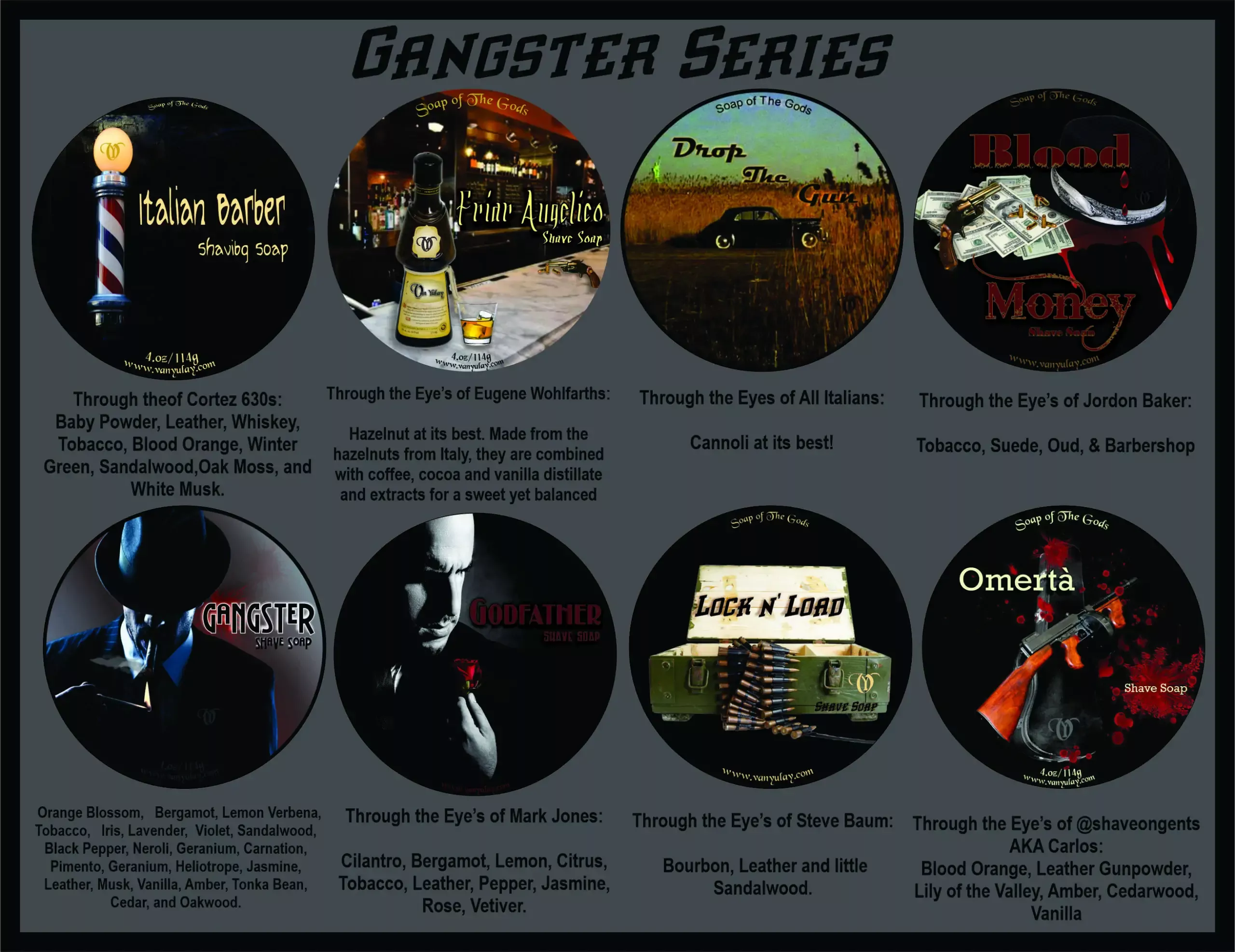 All Godfather Series 8 Shave Soaps & Splashes