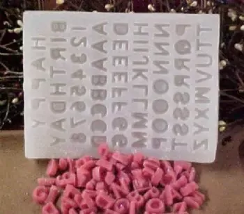 Alphabet Letters and Numbers Embeds 69 Cavity Silicone Mold 2232