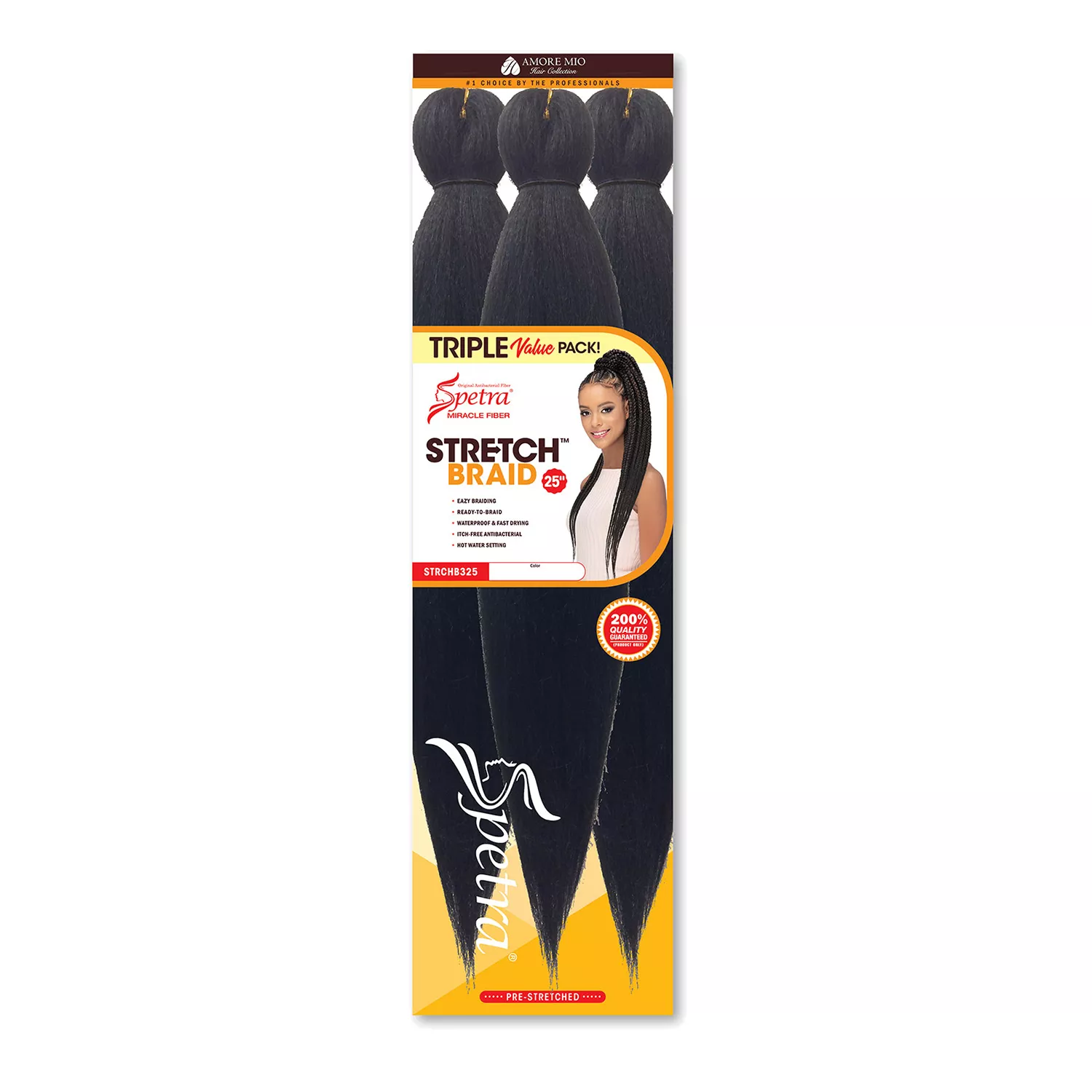 Amore Mio Synthetic Hair Braids Pre-Stretched 3X EZ Ready Braid 25"