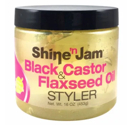 Ampro Shine ‘n Jam Black Castor & Flaxseed Oil