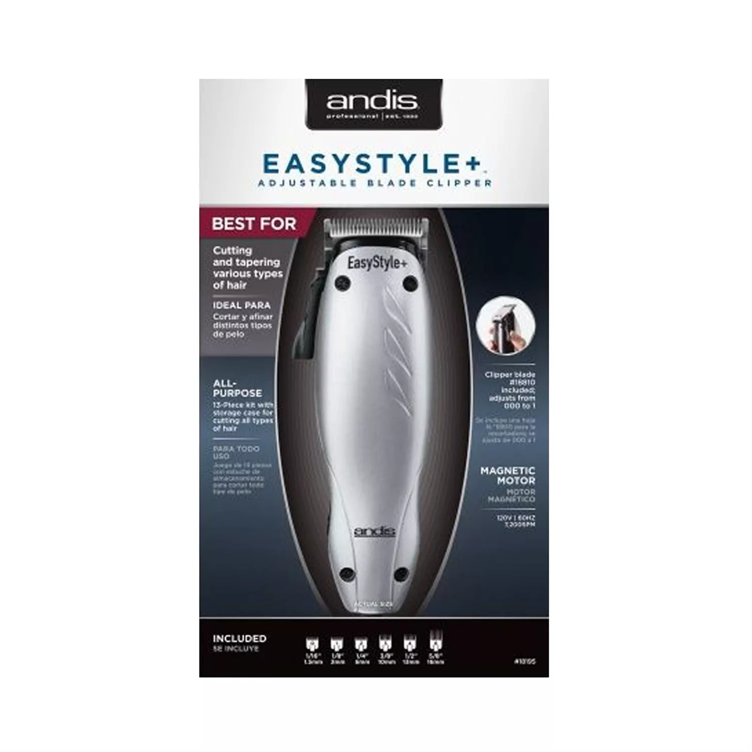 ANDIS CLIPPER EASY STYLE 7PCS