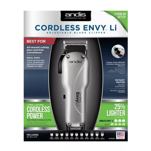 ANDIS Cordless Envy Li Adjustable Blade Clipper