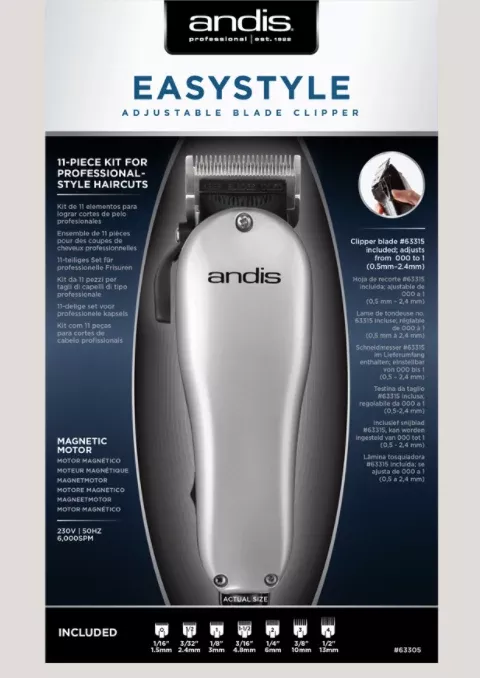 Andis Easystyle Adjustable Blade Clipper 7Pc