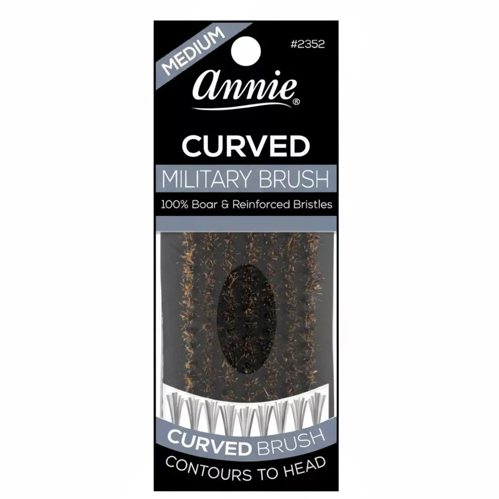 Annie Curved Military Brush Medium - 2352