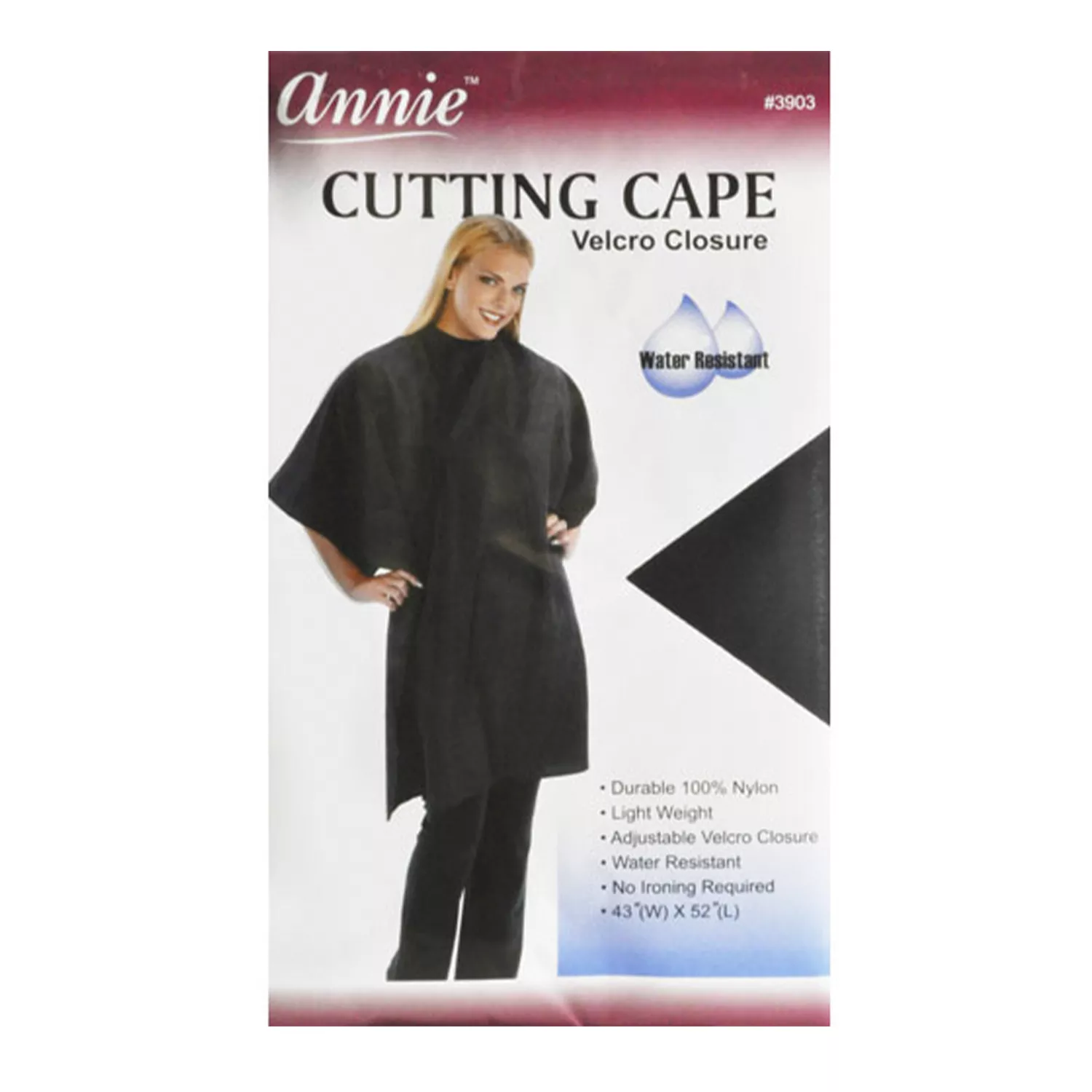 Annie Water Resistant Cutting Cape Black