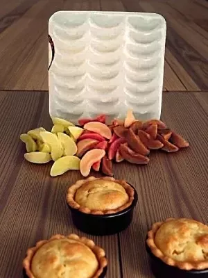 Apple or Lemon Slice Mini Embeds Silicone Mold 24 Cavity 5079