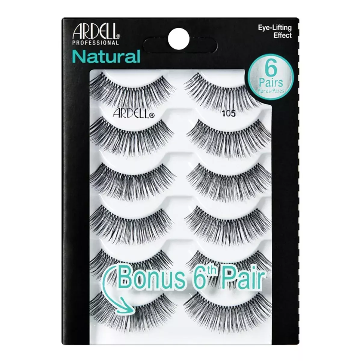 Ardell False Lashes - Natural #105 Black (6 pairs)
