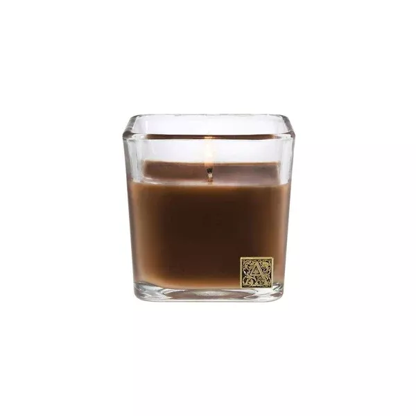 AROMATIQUE CINNAMON CIDER MEDIUM GLASS CUBE CANDLE