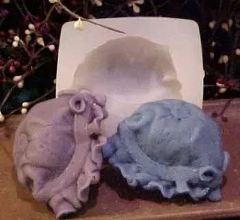 Baby Bonnet Small Soap 1 Cavity Silicone Mold 2073