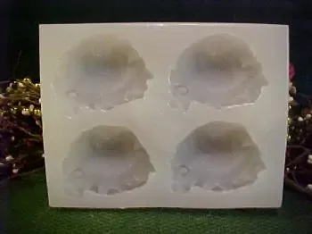 Baby Bonnets Small Soap 4 Cavity Silicone Mold 4023