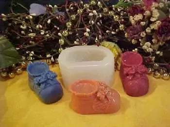 Baby Bootie Small Soap 1 Cavity Silicone Mold 5139