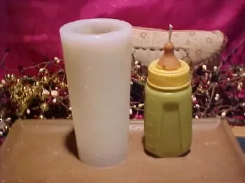 Baby Bottle Candle 1 Cavity Silicone Mold 1143