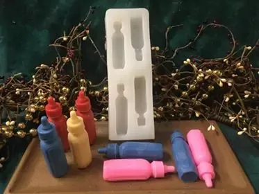 Baby Bottles 4 Cavity Silicone Mold 585