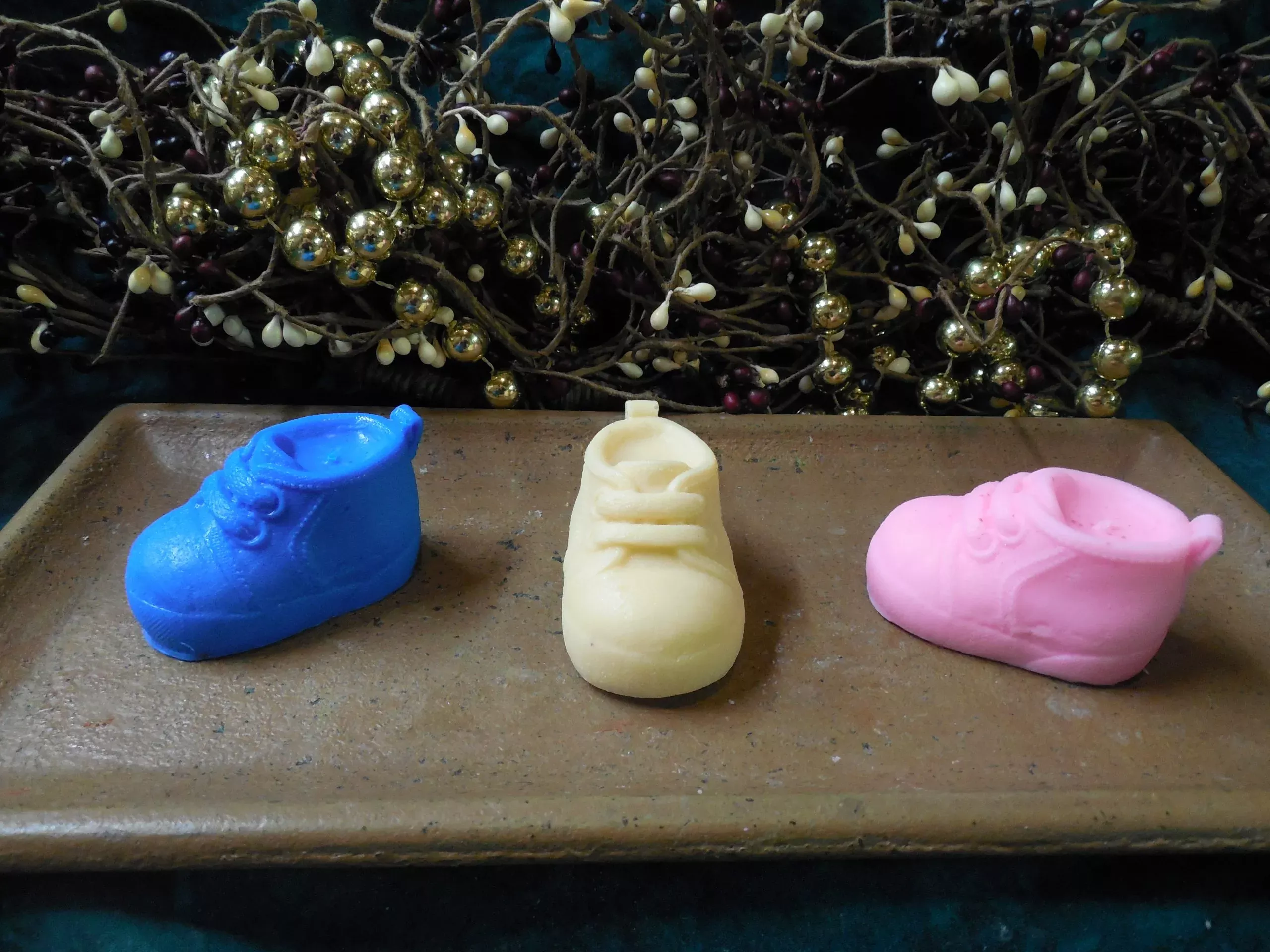 Baby Shoes Tarts 4 Cavity Mold 583