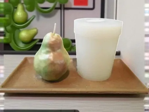Bartlett Pear Candle 1 Cavity Silicone Mold 1407