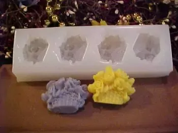 Basket of Roses Tarts 4 Cavity Silicone Mold 582