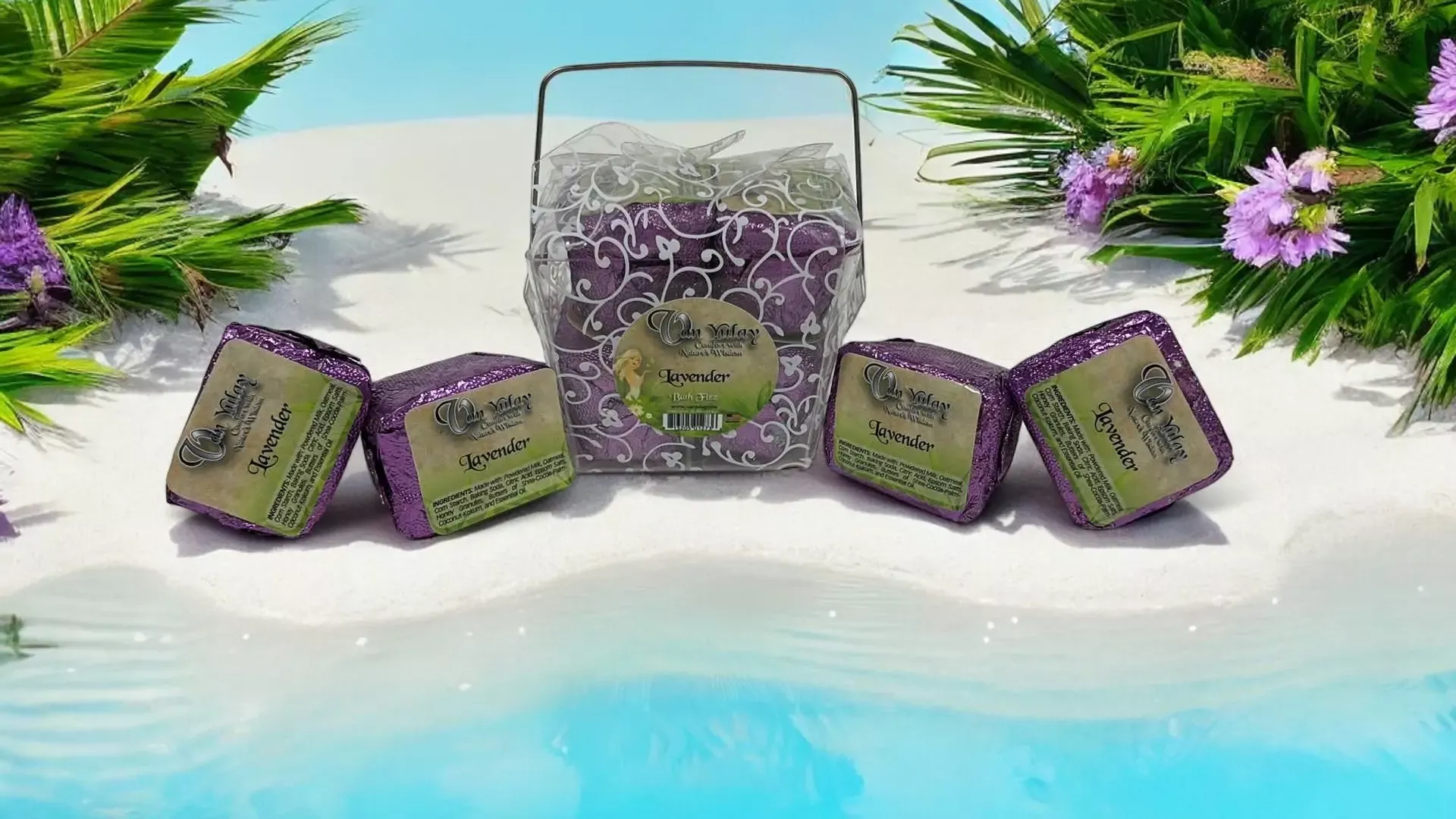 Bath Fizzies Bath Bombs 4 Wrapped Cubes