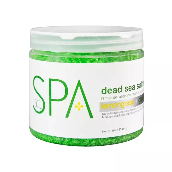BCL SPA DEAD SEA SALT SOAK – MANDARIN + MANGOLEMONGRASS + GREEN TEA