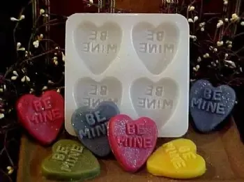 Be Mine Hearts Tarts4 Cavity Silicone Mold 248