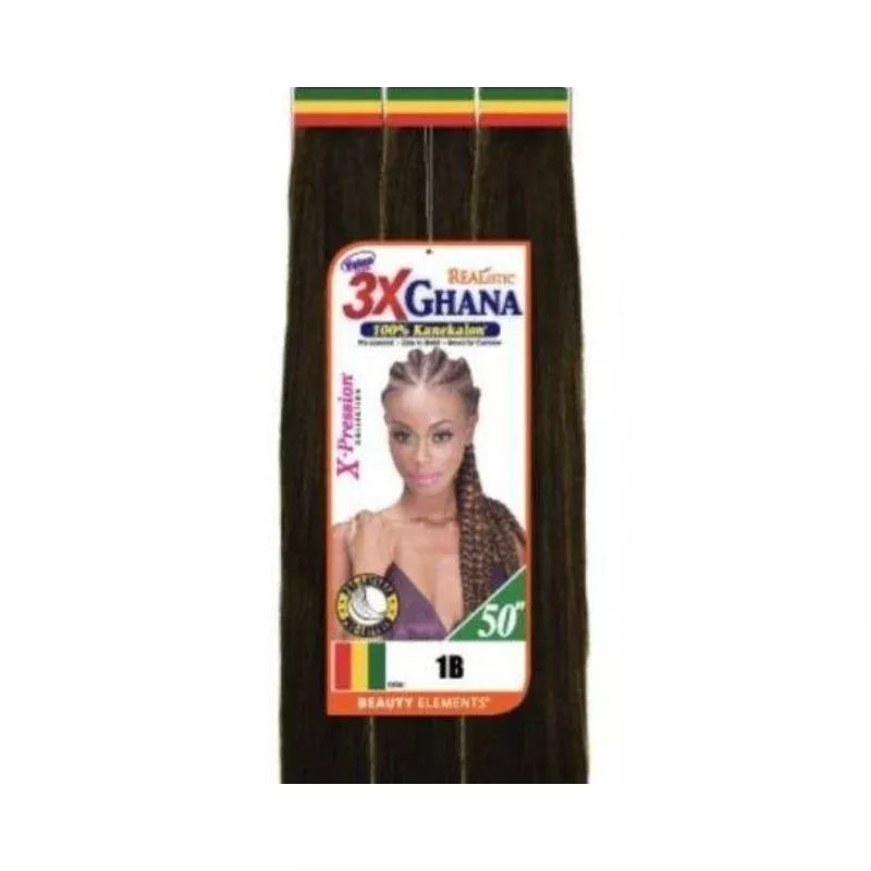 BEAUTY ELEMENTS REALISTIC 3X GHANA X-PRESSION PRE-STRETCHED
