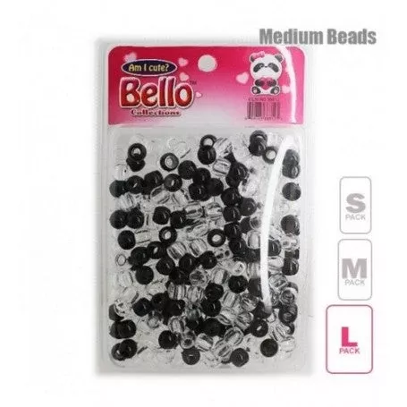 BELLO COLLECTION LARGE BEADS BLACK/CLEAR #38812