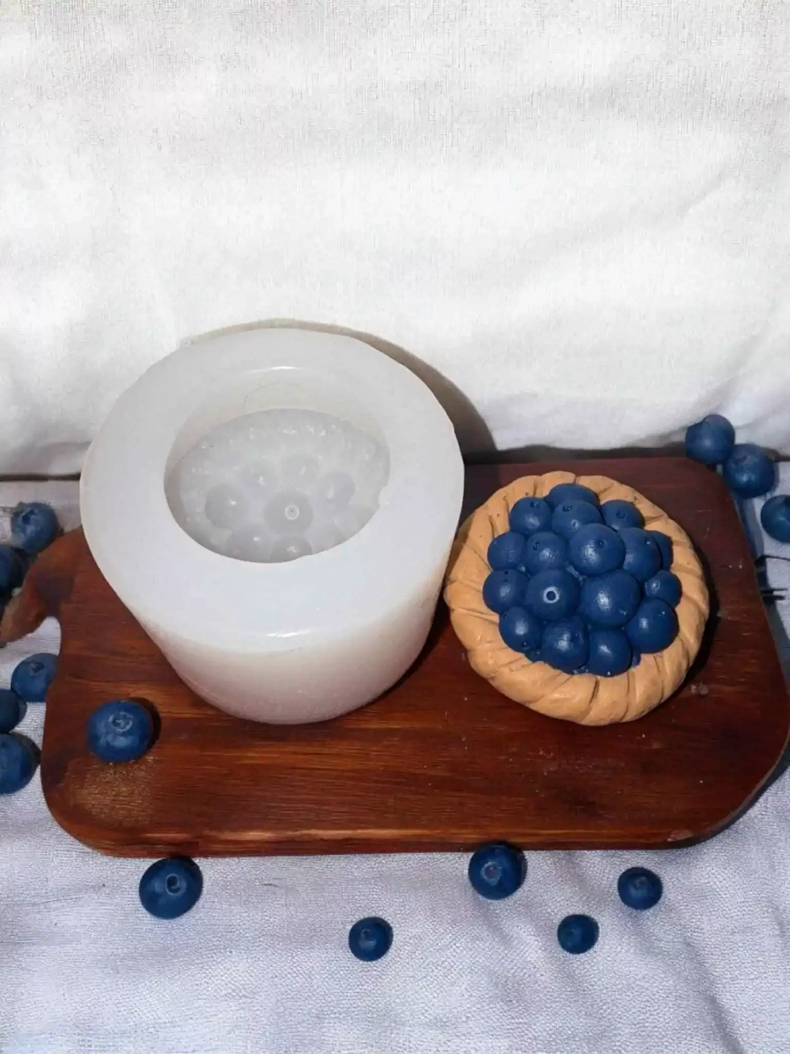 Blueberry/Cherry Pie Silicone Mold Small Soap 1 Cavity 1869