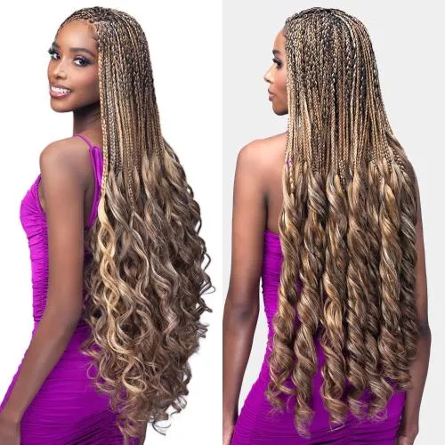 Bobbi Boss Braids Pre-Stretched 3X French Curl 28″