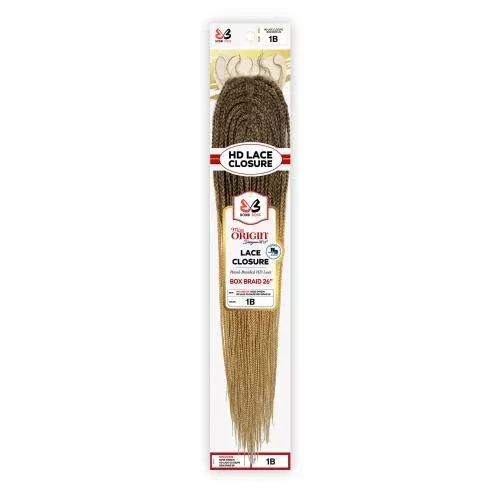 Bobbi Boss Human Hair Blend HD Lace Closure Box Braid 26