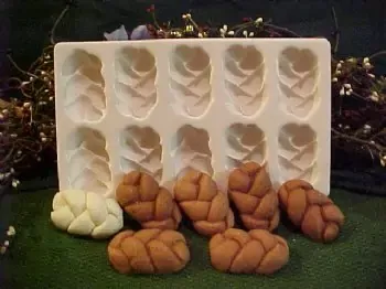 Braided Bread Roll Bun Tart 10 Cavity Mold 6004